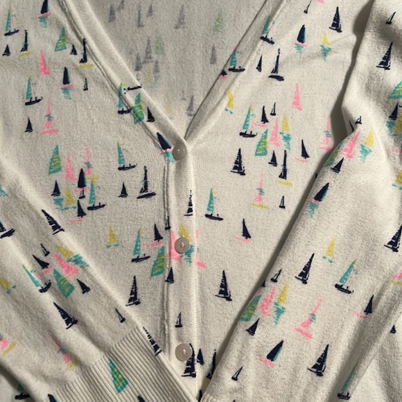 NWOT Merona sailboat print cardigan - Picture 5 of 6